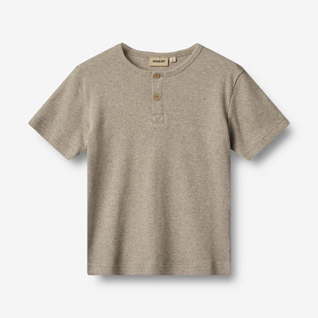 Wheat Main Ripp-T-Shirt S/S Lumi T-Shirt 0072 gravel melange