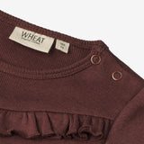 Wheat Main  Rippen-Body Elise | Baby Underwear/Bodies 2118 aubergine