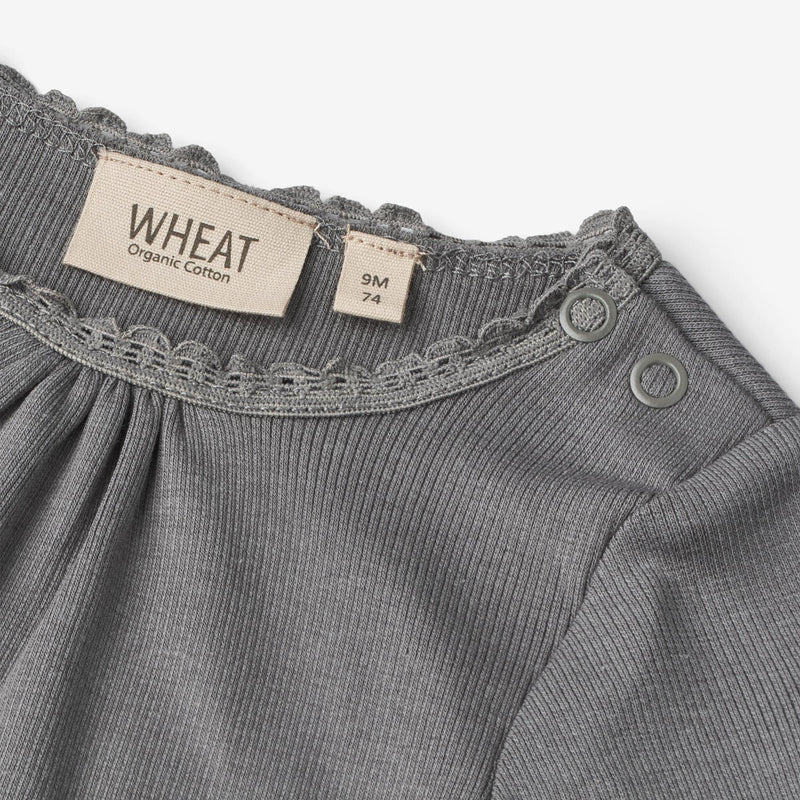 Wheat Main  Rippen-Body Lotta | Baby Underwear/Bodies 1525 autumn sky