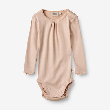 Wheat Main  Rippen-Body Lotta | Baby Underwear/Bodies 2032 rose dust