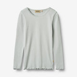 Wheat Main Rippen-T-Shirt L/S Reese T-Shirt 1560 soft blue