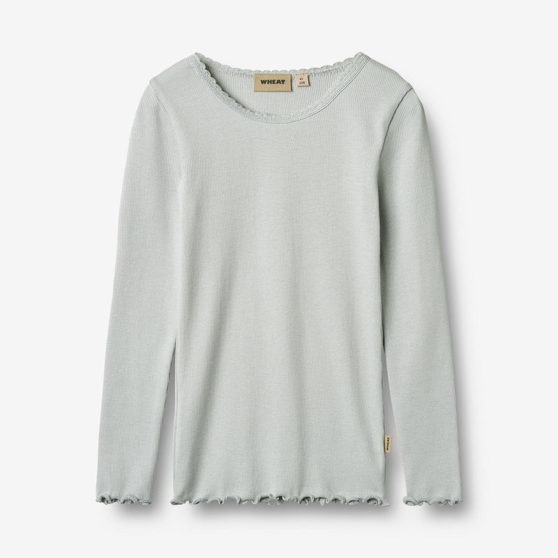 Wheat Main Rippen-T-Shirt L/S Reese T-Shirt 1560 soft blue
