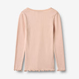 Wheat Main Rippen-T-Shirt L/S Reese Jersey Tops and T-Shirts 2400 powder