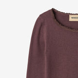 Wheat Main Rippen-T-Shirt L/S Reese T-Shirt 3030 fudge