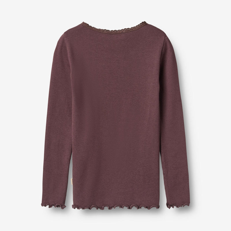 Wheat Main Rippen-T-Shirt L/S Reese T-Shirt 3030 fudge