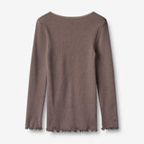 Wheat Main Rippen-T-Shirt L/S Reese T-Shirt 9623 plum truffle