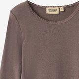 Wheat Main Rippen-T-Shirt L/S Reese T-Shirt 9623 plum truffle