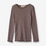 Wheat Main Rippen-T-Shirt L/S Reese T-Shirt 9623 plum truffle