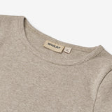 Wheat Main Rippen T-Shirt L/S Ida T-Shirt 0072 gravel melange