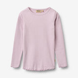 Wheat Main Rippen T-Shirt L/S Ida T-Shirt 1346 lavender