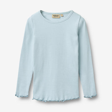 Wheat Main Rippen T-Shirt L/S Ida T-Shirt 2703 summer sky