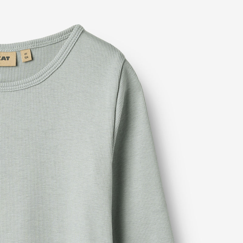 Wheat Main Rippen T-Shirt L/S Ida T-Shirt 9567 soft rain