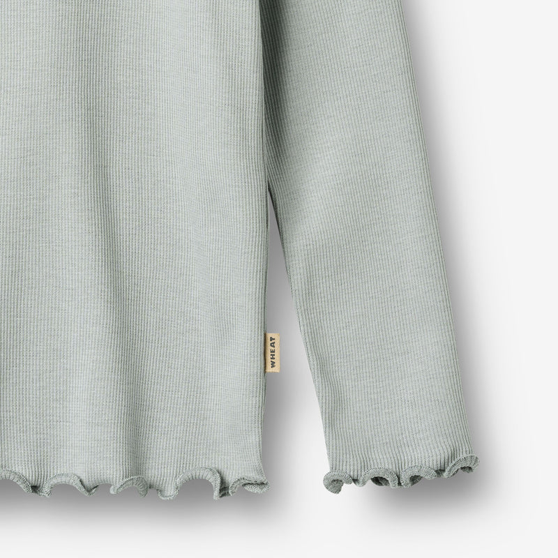 Wheat Main Rippen T-Shirt L/S Ida T-Shirt 9567 soft rain