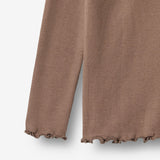Wheat Main Rippen T-Shirt L/S Ida T-Shirt 9573 toffee brown
