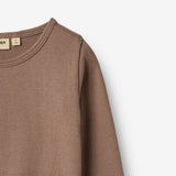 Wheat Main Rippen T-Shirt L/S Ida T-Shirt 9573 toffee brown