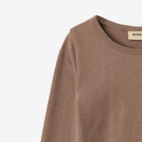 Wheat Main Rippen T-Shirt L/S Ida T-Shirt 9573 toffee brown