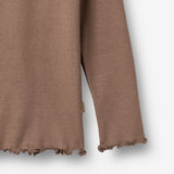 Wheat Main Rippen T-Shirt L/S Ida T-Shirt 9573 toffee brown