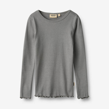 Wheat Main Rippen T-Shirt L/S Ida T-Shirt 9624 flint