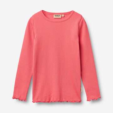 Wheat Main Rippen T-Shirt L/S Ida T-Shirt 9668 watermelon