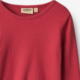 Wheat Main Rippen T-Shirt L/S Ida T-Shirt 9697 red cherry