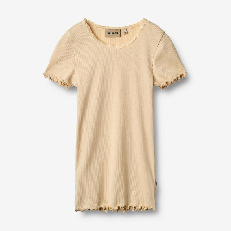 Wheat Main Rippen T-Shirt S/S Katie T-Shirt 9430 macadamia