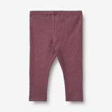 Wheat Main Rippenjersey Leggings Jules Legging 3118 eggplant