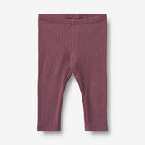 Wheat Main Rippenjersey Leggings Jules Legging 3118 eggplant