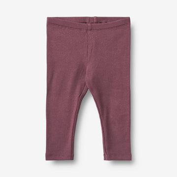 Wheat Main Rippenjersey Leggings Jules Legging 3118 eggplant