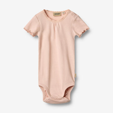 Wheat Main Ripp Kurzarm Babybody Edna Body 2400 powder