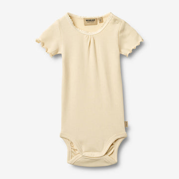 Wheat Main Ripp Kurzarm Babybody Edna Body 9631 barely apricot