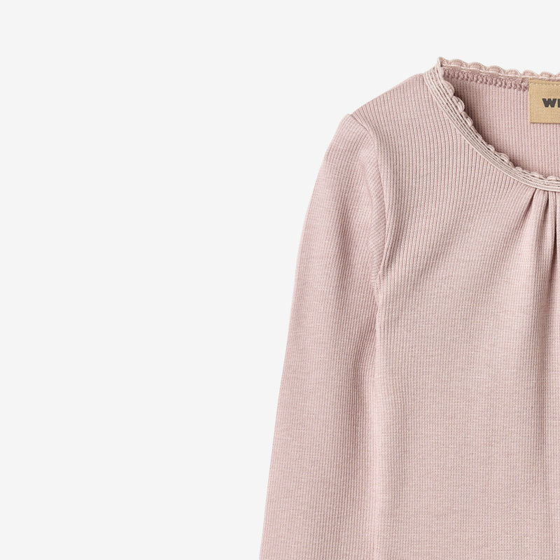 Wheat Main Rippstrick-Body L/S Lotta Body 1354 soft lilac
