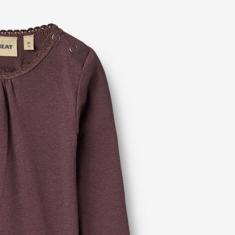 Wheat Main Rippstrick-Body L/S Lotta Body 3030 fudge