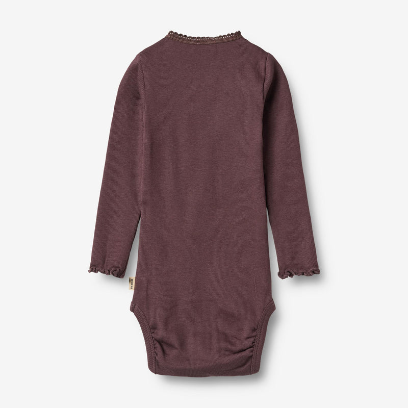 Wheat Main Rippstrick-Body L/S Lotta Body 3030 fudge