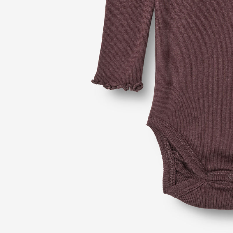 Wheat Main Rippstrick-Body L/S Lotta Body 3030 fudge
