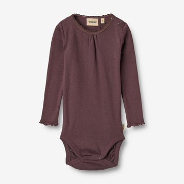 Wheat Main Rippstrick-Body L/S Lotta Body 3030 fudge