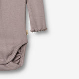 Wheat Main Rippstrick-Langarm Babybody Lotta Body 9531 dusty purple
