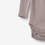 Wheat Main Rippstrick-Langarm Babybody Lotta Body 9531 dusty purple
