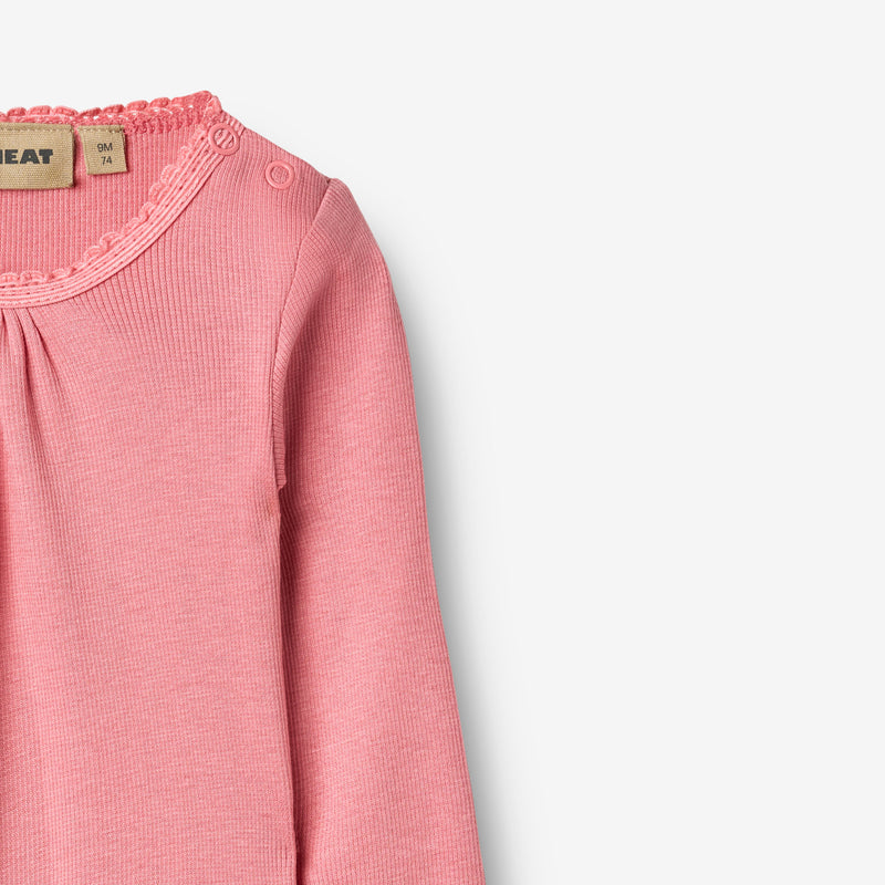 Wheat Main Rippstrick-Body L/S Lotta Body 9568 soft pink