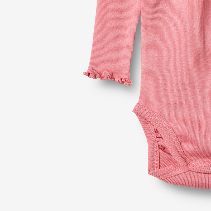 Wheat Main Rippstrick-Body L/S Lotta Body 9568 soft pink