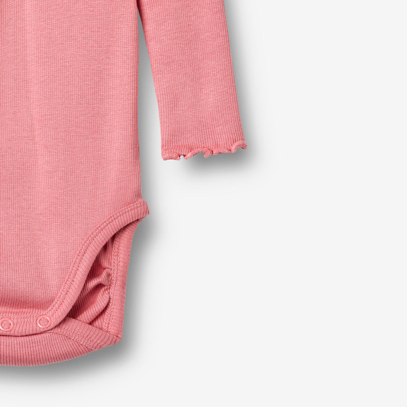 Wheat Main Rippstrick-Body L/S Lotta Body 9568 soft pink