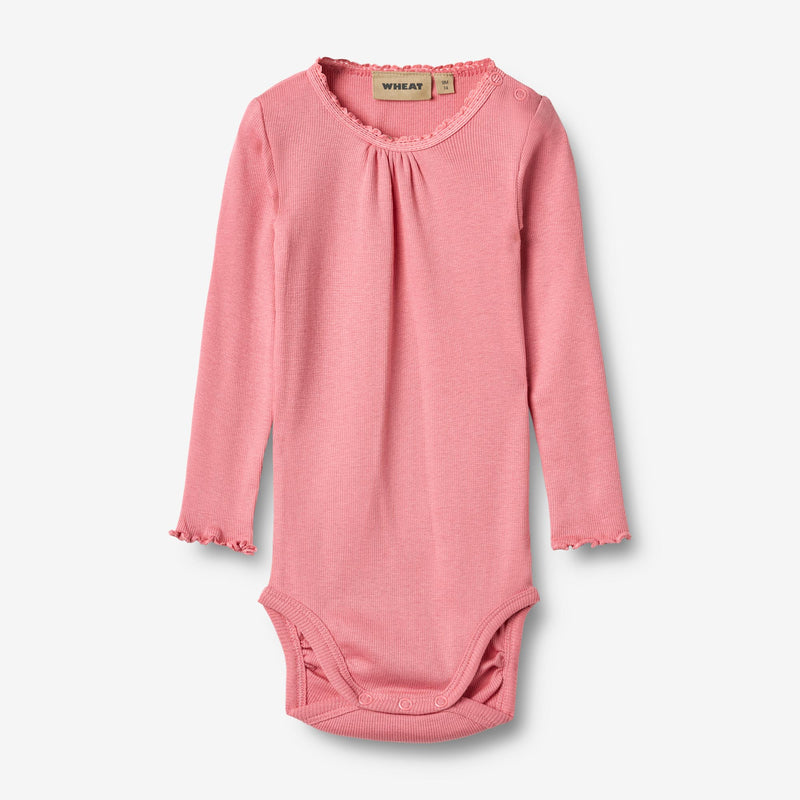 Wheat Main Rippstrick-Body L/S Lotta Body 9568 soft pink