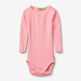 Wheat Main Rippstrick-Langarm Babybody Lotta Body 9638 bubblegum