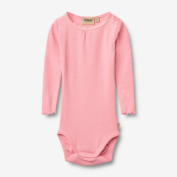 Wheat Main Rippstrick-Langarm Babybody Lotta Body 9638 bubblegum