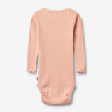 Wheat Main Rippstrick-Langarm Babybody Lotta Body 9658 rose cloud
