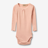 Wheat Main Rippstrick-Langarm Babybody Lotta Body 9658 rose cloud