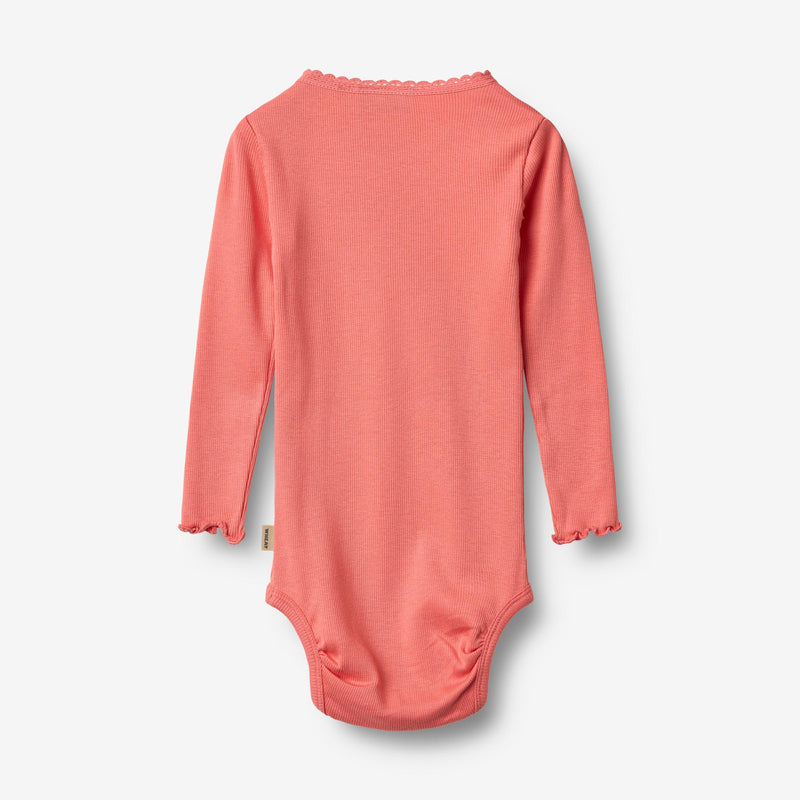 Wheat Main Rippstrick-Body L/S Lotta Underwear/Bodies 2216 light coral