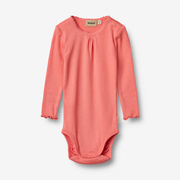 Wheat Main Rippstrick-Body L/S Lotta Body 2216 light coral