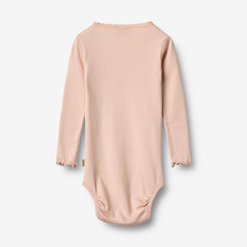 Wheat Main Rippstrick-Body L/S Lotta Underwear/Bodies 2400 powder
