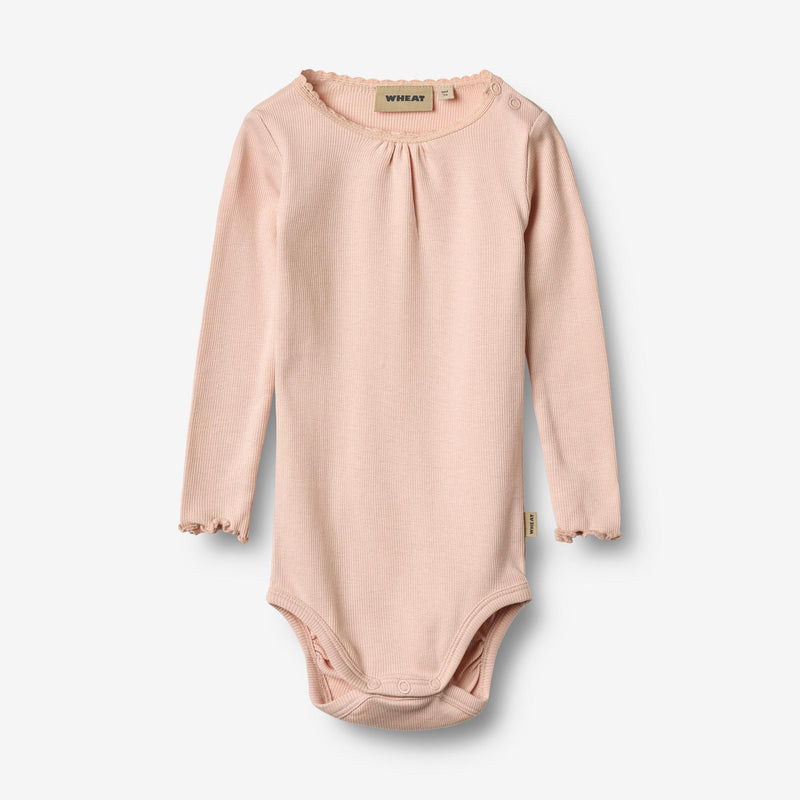 Wheat Main Rippstrick-Body L/S Lotta Underwear/Bodies 2400 powder