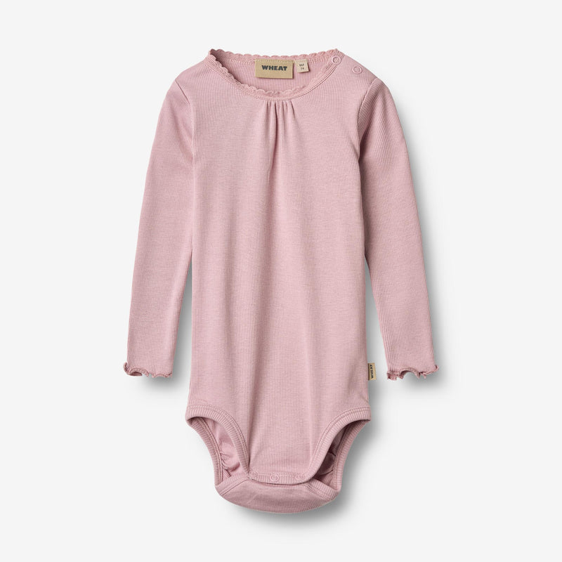 Wheat Main Rippstrick-Body L/S Lotta Underwear/Bodies 9428 lavender mist